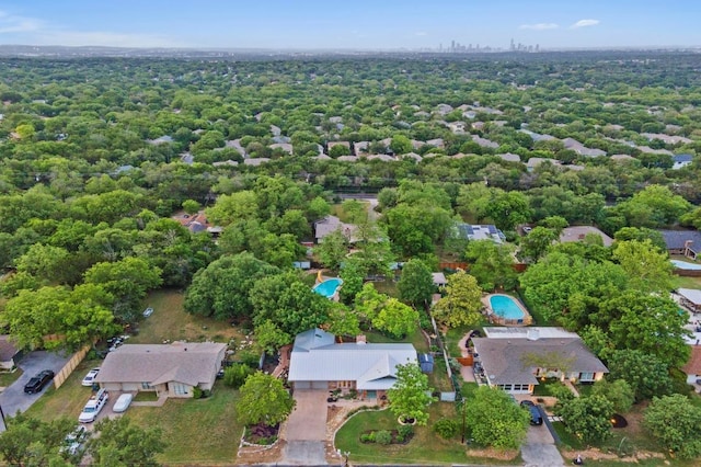 bird's eye view with a residential view
