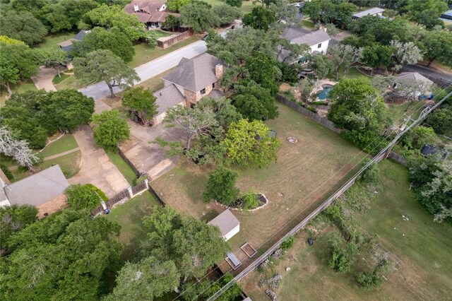 aerial view featuring a residential view