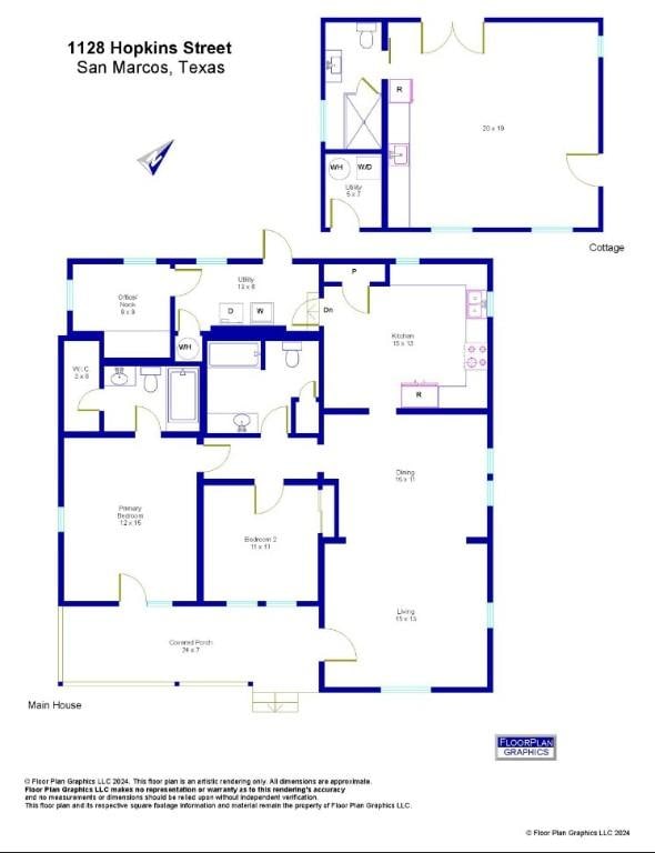 1128 W Hopkins St, San Marcos, TX 78666 - view of layout