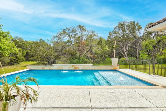 423 Bella Montagna Cir, Austin, TX 78734 - view of pool featuring view of scattered trees and a patio area