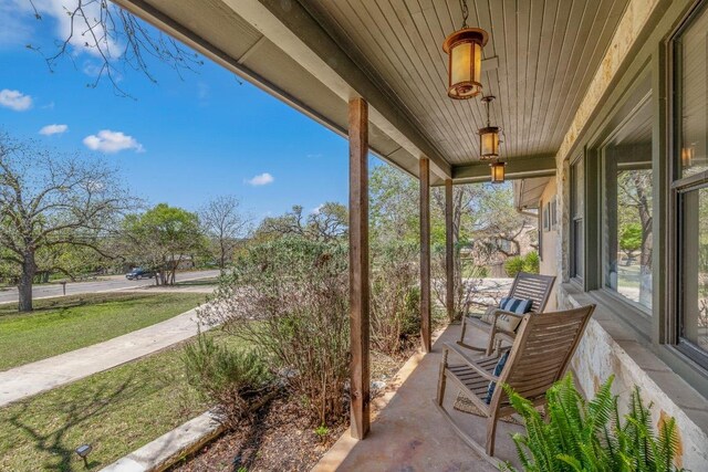 1418 Jackson Rd, Kerrville, TX 78028 - view of patio featuring a porch