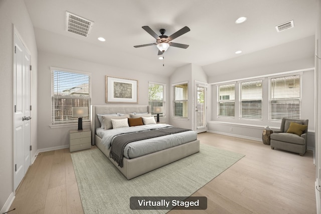 2813 Hopi Path Unit 11, Georgetown, TX 78628 - bedroom with recessed lighting, baseboards, light wood finished floors, and visible vents