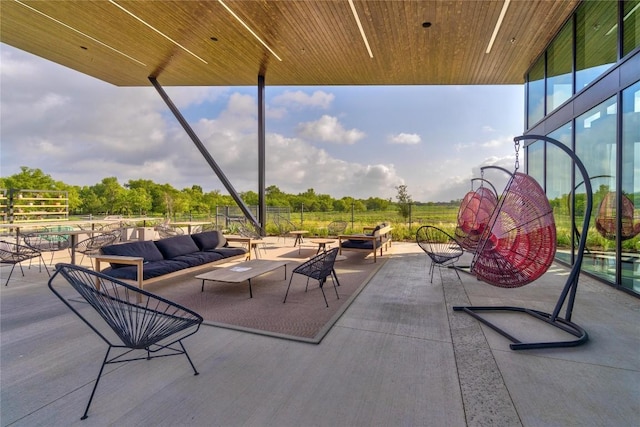 8600 Chrysler Bnd, Austin, TX 78744 - view of patio featuring outdoor lounge area