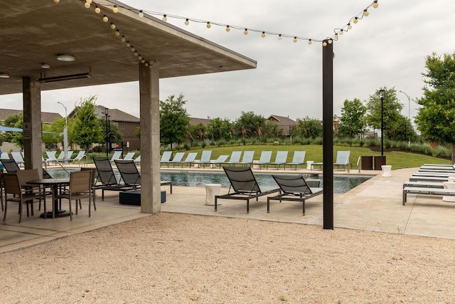exterior space with a community pool