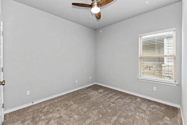 316 Ancellotta Way, Leander, TX 78641 - spare room featuring carpet flooring, a ceiling fan, and baseboards