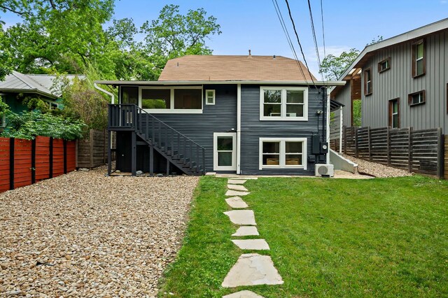 1613 Garden St, Austin, TX 78702 - rear view of house featuring stairs