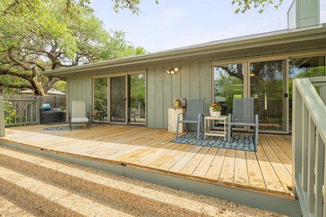 deck with fence