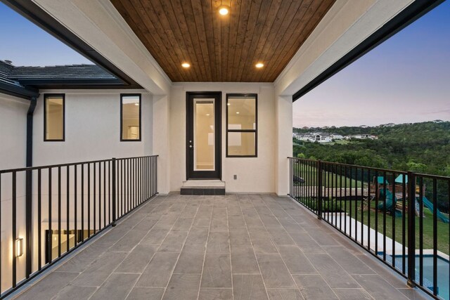 view of balcony