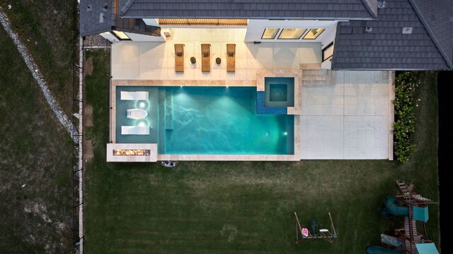 birds eye view of property