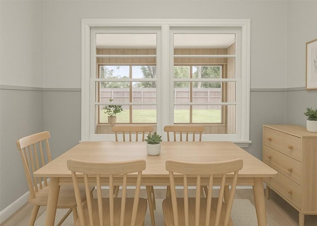 dining area with baseboards