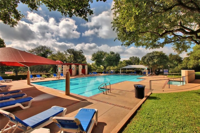 pool featuring a patio