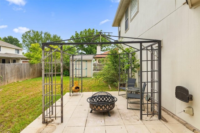 407 N Lori Cir, Bastrop, TX 78602 - view of patio / terrace featuring an outdoor fire pit