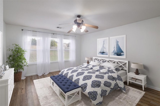 3339 Alexander Valley Cv, Round Rock, TX 78665 - bedroom featuring wood finished floors and a ceiling fan