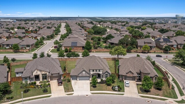 bird's eye view with a residential view