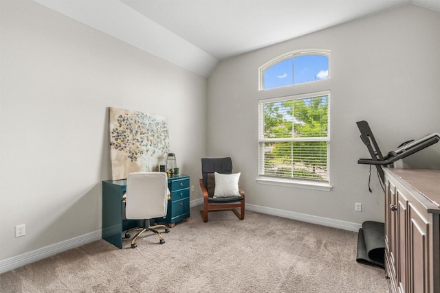 2217 Belen Dr, Leander, TX 78641 - carpeted office with lofted ceiling, healthy amount of natural light, and baseboards