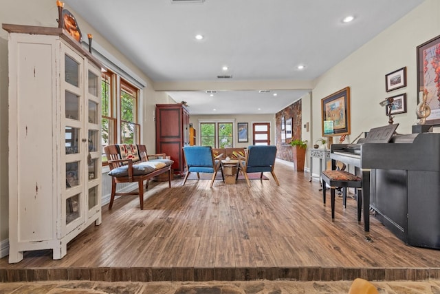 5414 Duval St, Austin, TX 78751 - living area with wood finished floors and recessed lighting