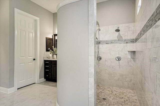 2421 Parisio Ct, Leander, TX 78641 - bathroom with a walk in shower and vanity