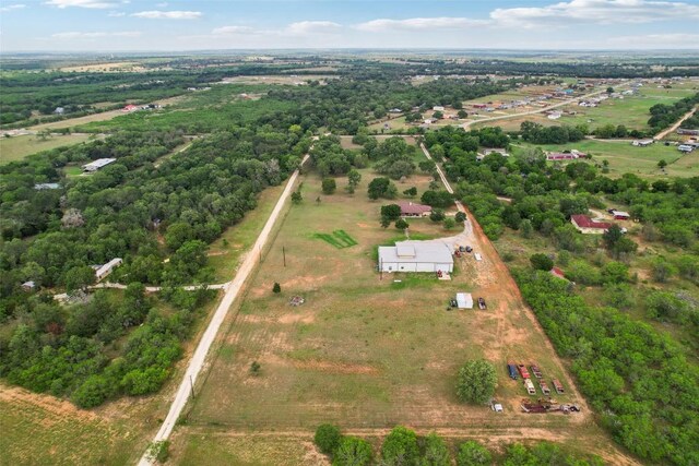 aerial view with a rural view