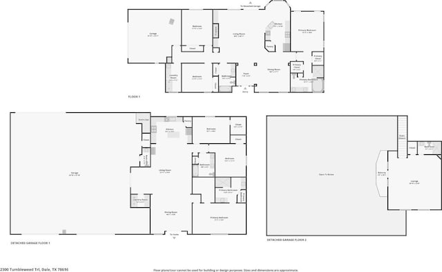 2300 Tumbleweed Trl, Dale, TX 78616 - view of home floor plan