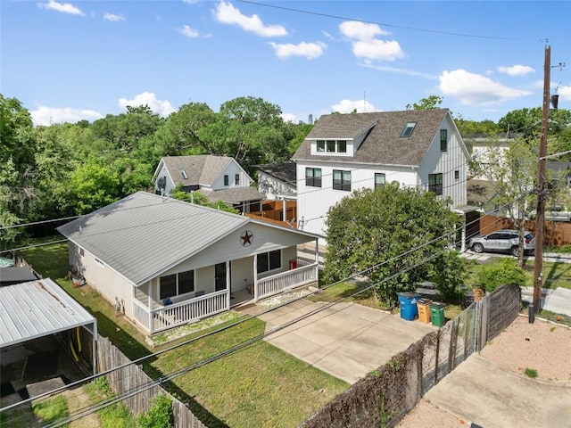 5009 Lott Ave, Austin, TX 78721 - rear view of property with covered porch