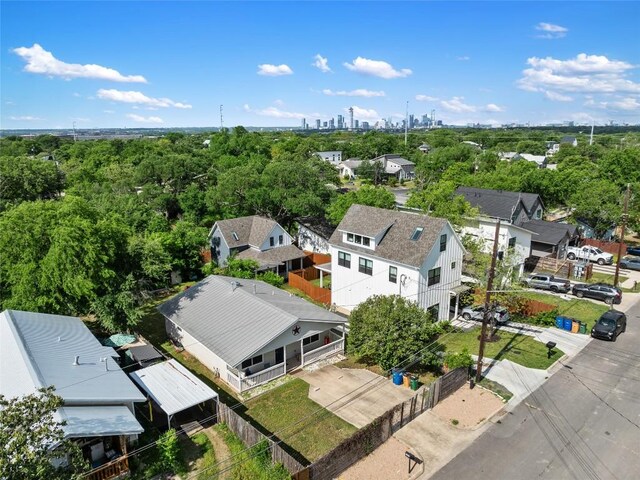 drone / aerial view with a residential view