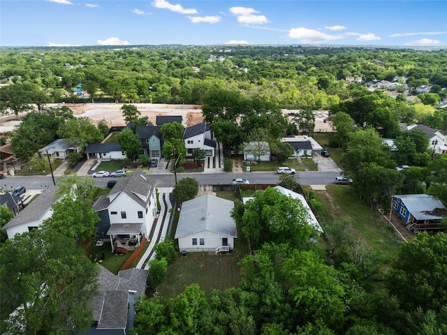 5009 Lott Ave, Austin, TX 78721 - aerial perspective of suburban area with a heavily wooded area
