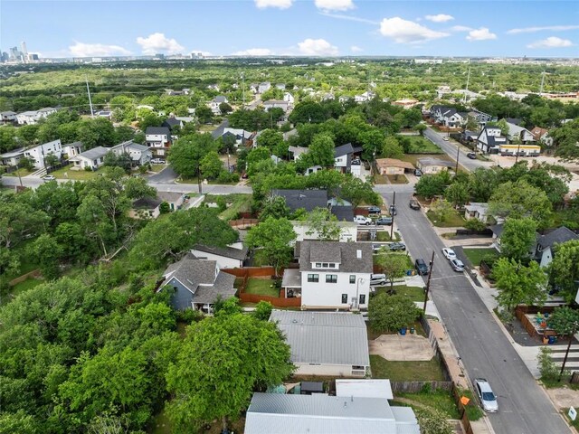 aerial view with a residential view