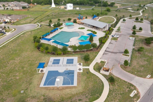 birds eye view of property