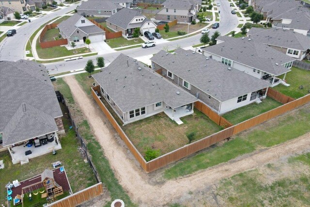 aerial view with a residential view