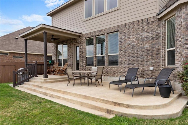 1800 Erie Dr, Leander, TX 78641 - view of patio / terrace with ceiling fan