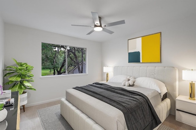 3608 Branigan Ln, Austin, TX 78759 - bedroom with baseboards, ceiling fan, and carpet