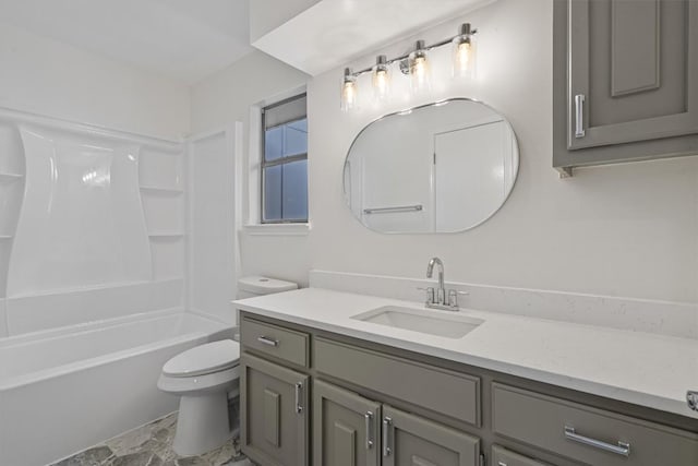 3608 Branigan Ln, Austin, TX 78759 - bathroom with vanity, toilet, and shower / washtub combination