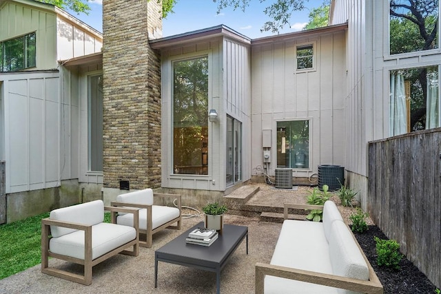 3608 Branigan Ln, Austin, TX 78759 - view of patio / terrace featuring an outdoor hangout area and central AC