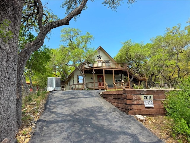 209 Lake Frst, Canyon Lake, TX 78133 - view of front of property with a porch and driveway
