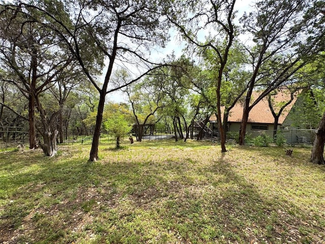 209 Lake Frst, Canyon Lake, TX 78133 - view of yard with fence