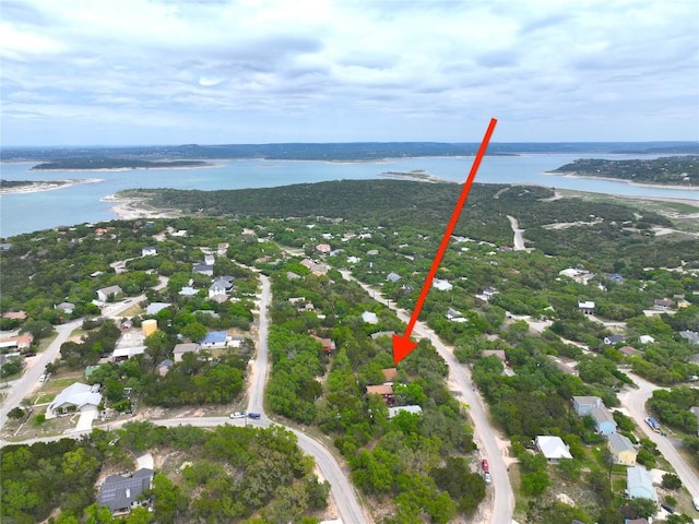 209 Lake Frst, Canyon Lake, TX 78133 - bird's eye view featuring a water view