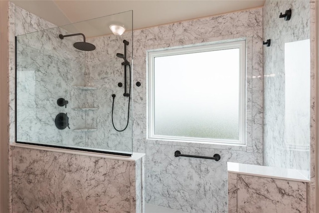 234 Saint Marys Dr, Hutto, TX 78634 - full bathroom with a marble finish shower