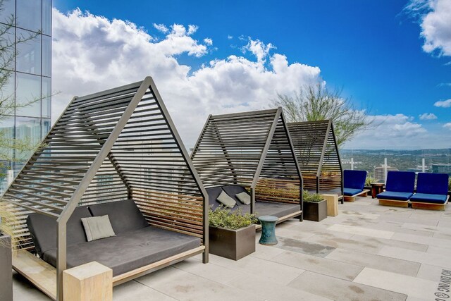 view of patio with an outdoor living space