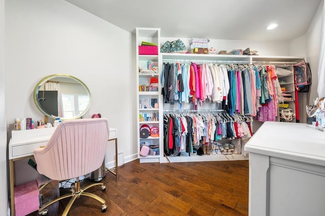 3605 Fawn Creek Path, Austin, TX 78746 - spacious closet featuring wood finished floors