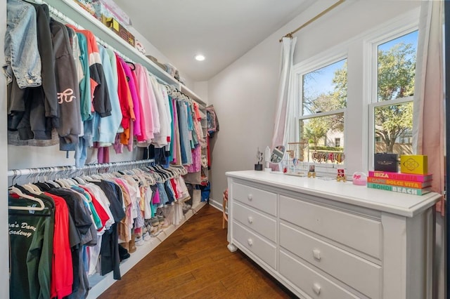 3605 Fawn Creek Path, Austin, TX 78746 - spacious closet featuring dark wood finished floors