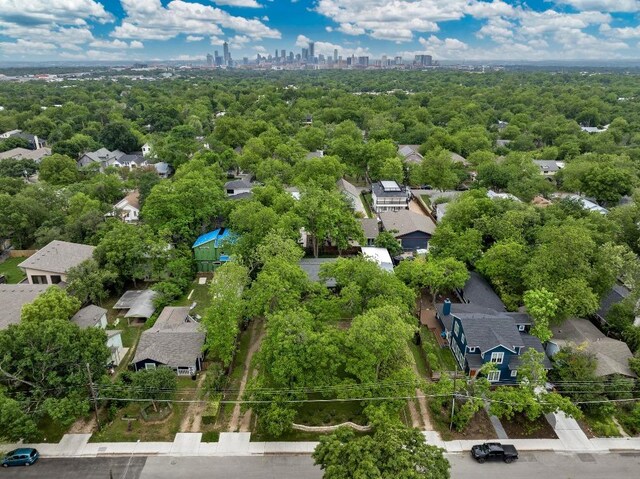 bird's eye view with a view of city