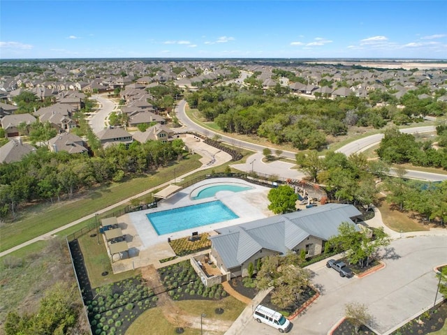 aerial view featuring a residential view