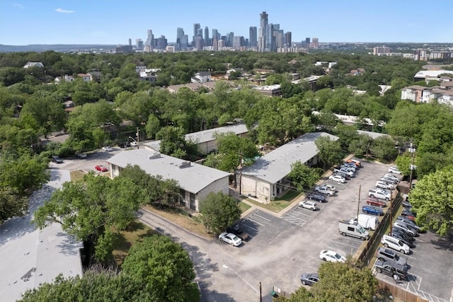 bird's eye view with a view of city