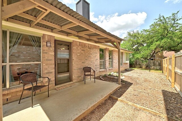view of patio / terrace with a fenced backyard