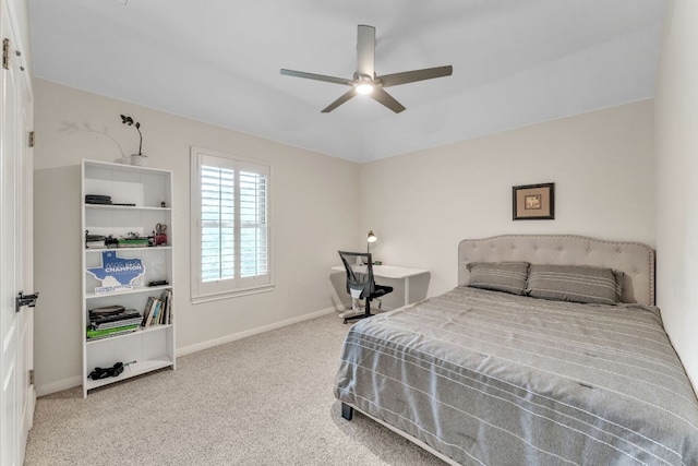 10636 Bramblecrest Dr, Austin, TX 78726 - bedroom with carpet flooring, baseboards, and a ceiling fan