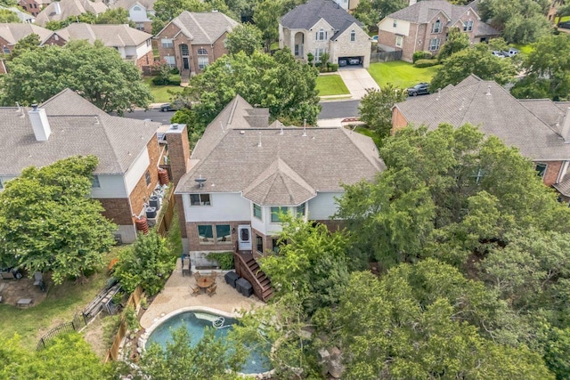 10636 Bramblecrest Dr, Austin, TX 78726 - aerial view of residential area featuring a pool