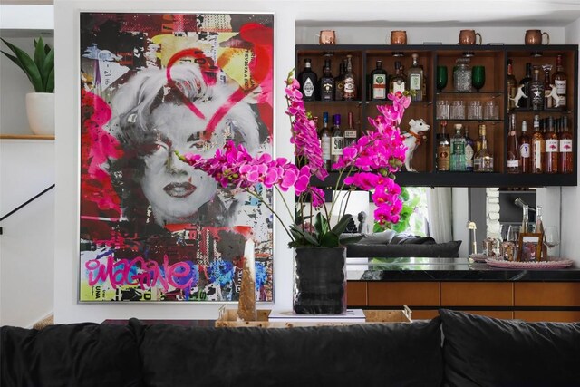 bar featuring a dry bar