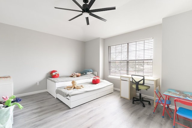 16100 S Great Oaks Dr Unit 3602, Round Rock, TX 78681 - bedroom with light wood-type flooring and ceiling fan