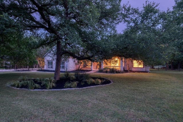 323 Allen Cir, Georgetown, TX 78633 - yard at dusk featuring a yard