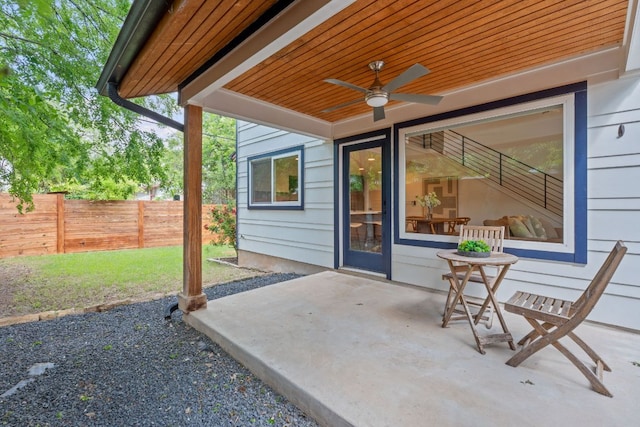 402 W 55th St Unit 2, Austin, TX 78751 - view of patio with ceiling fan
